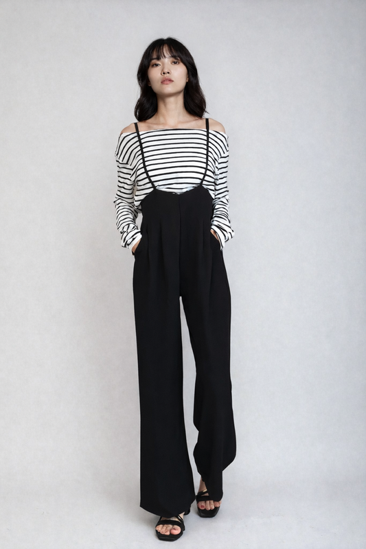Classy Form Suspender Pants