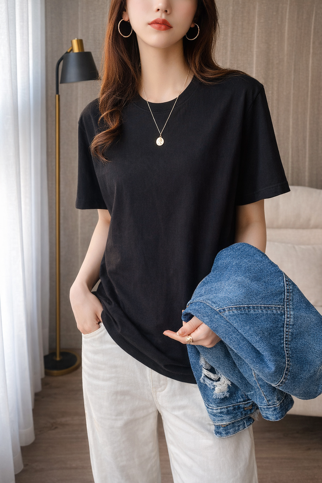 Classic Fit Cotton100% Tシャツ