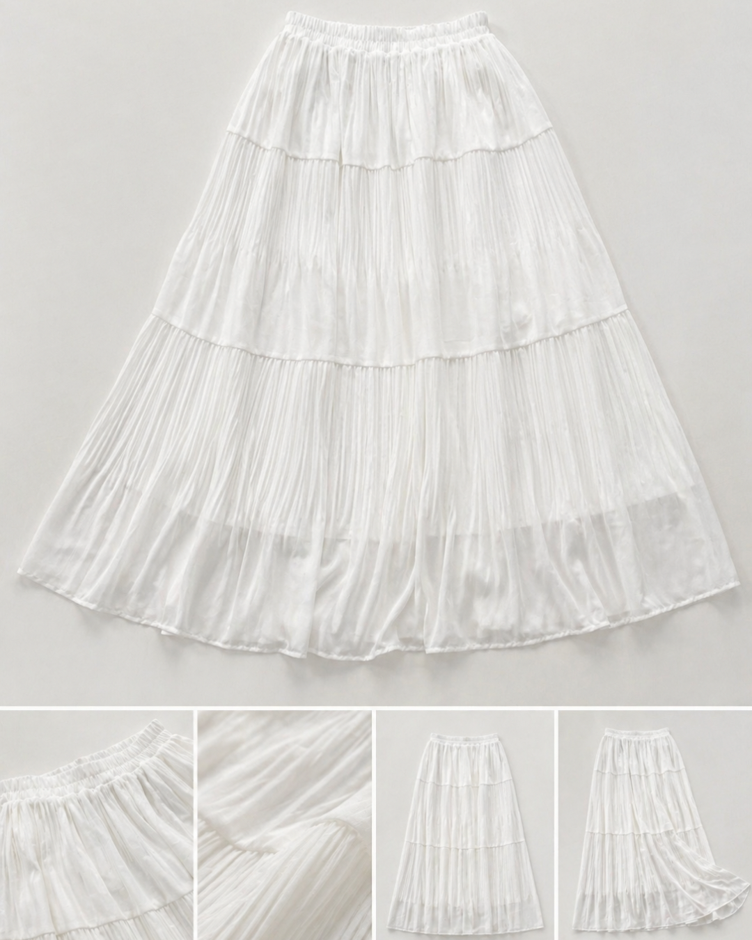 【Airy Pleats Long Skirt】
