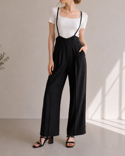 【Classy Form Suspender Pants】