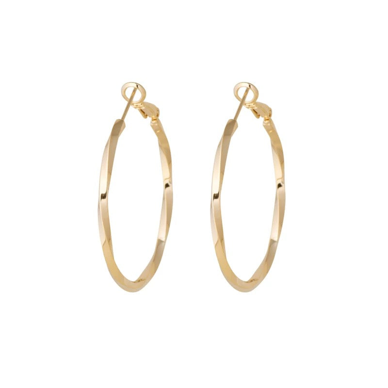 Wave Twist Hoop Earrings