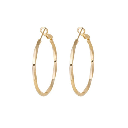 Wave Twist Hoop Earrings