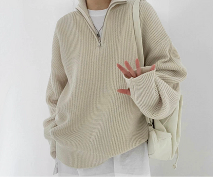 Half Zip Luxe Knit Pullover