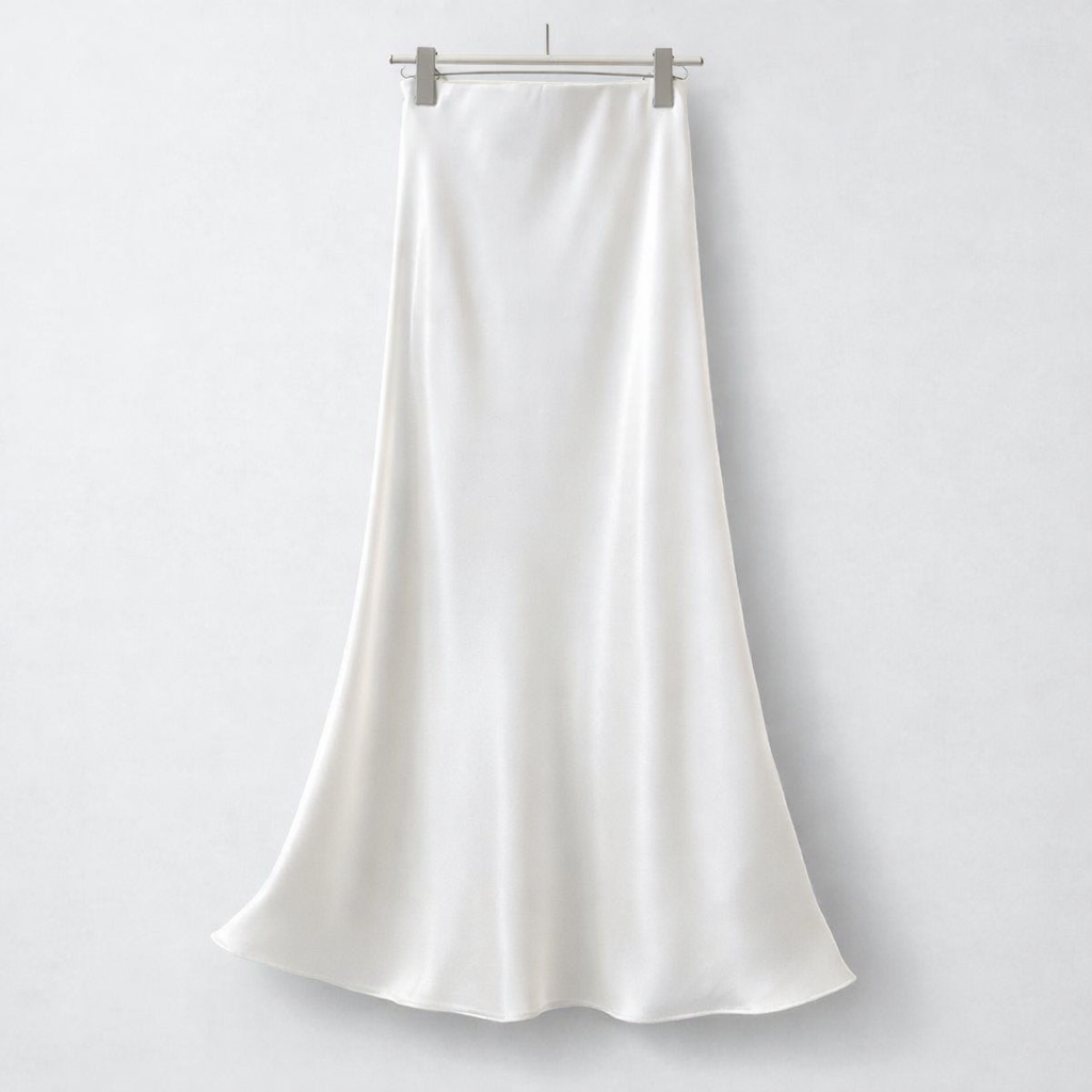 Satin-Like Flare Skirt