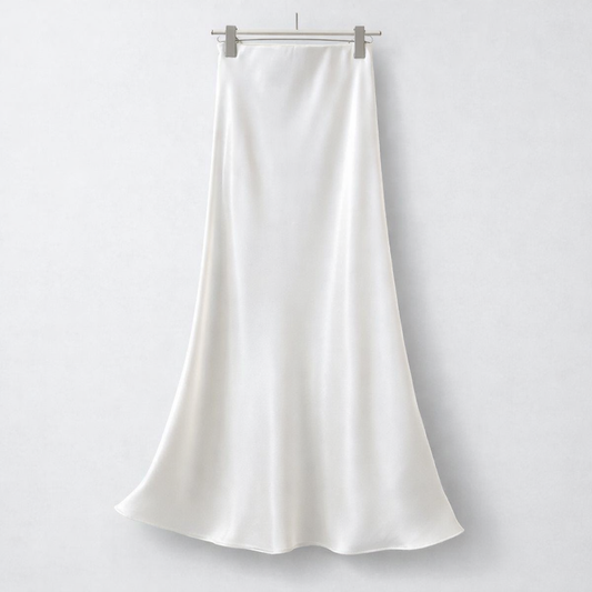 Satin-Like Flare Skirt