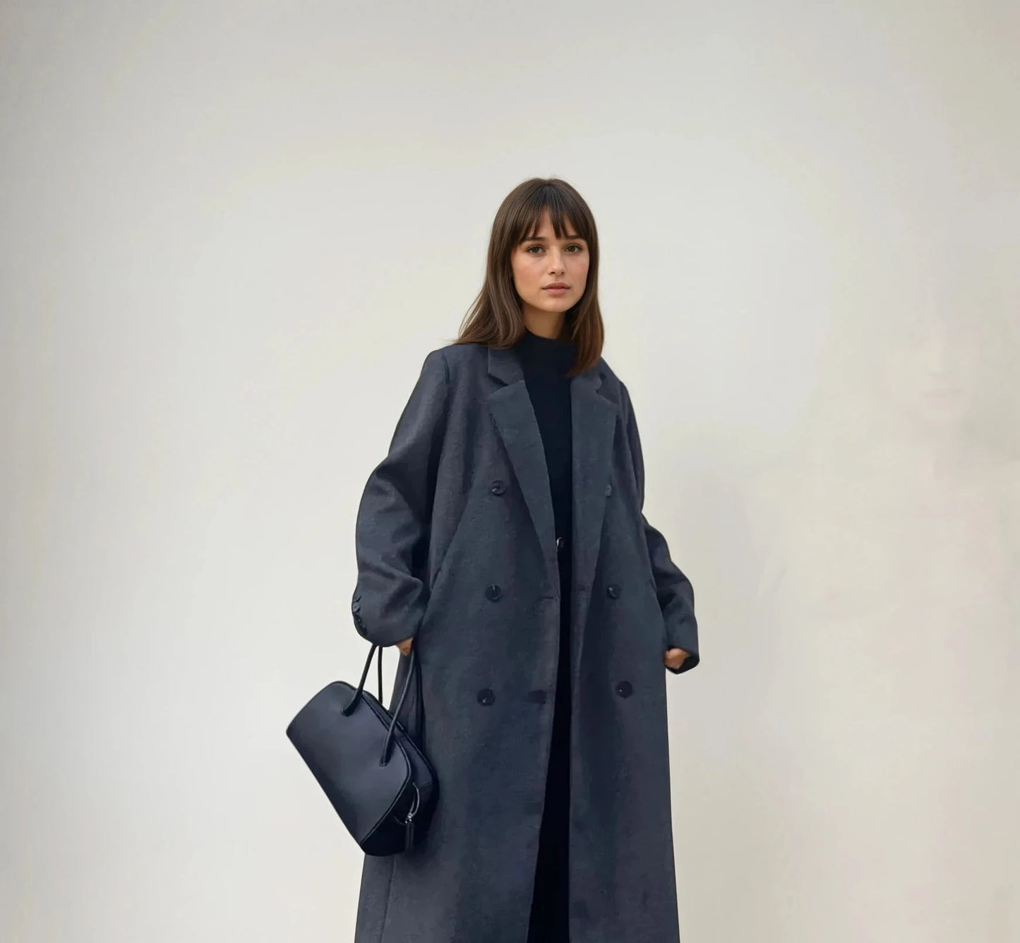 Premium Wool Blend Long Coat【GraySサイズ最短発送あり】