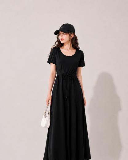 ミニマルカットアウトウエストワンピース