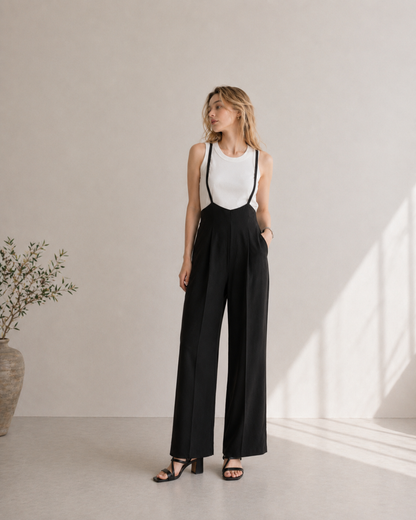 【Classy Form Suspender Pants】