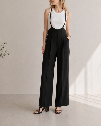 【Classy Form Suspender Pants】