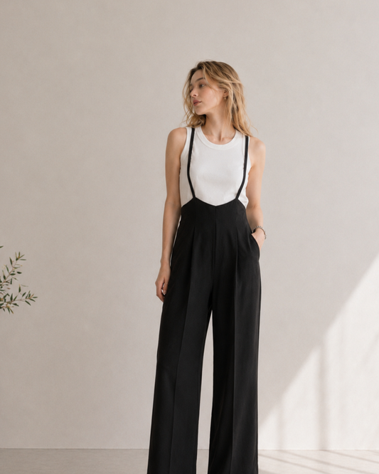 【Classy Form Suspender Pants】