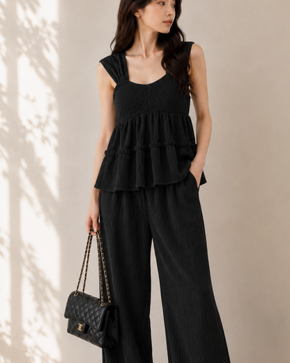Luxe シャーリングキャミSET