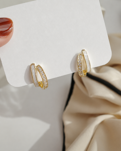Crystal フープピアス