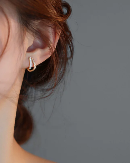 Crystal フープピアス