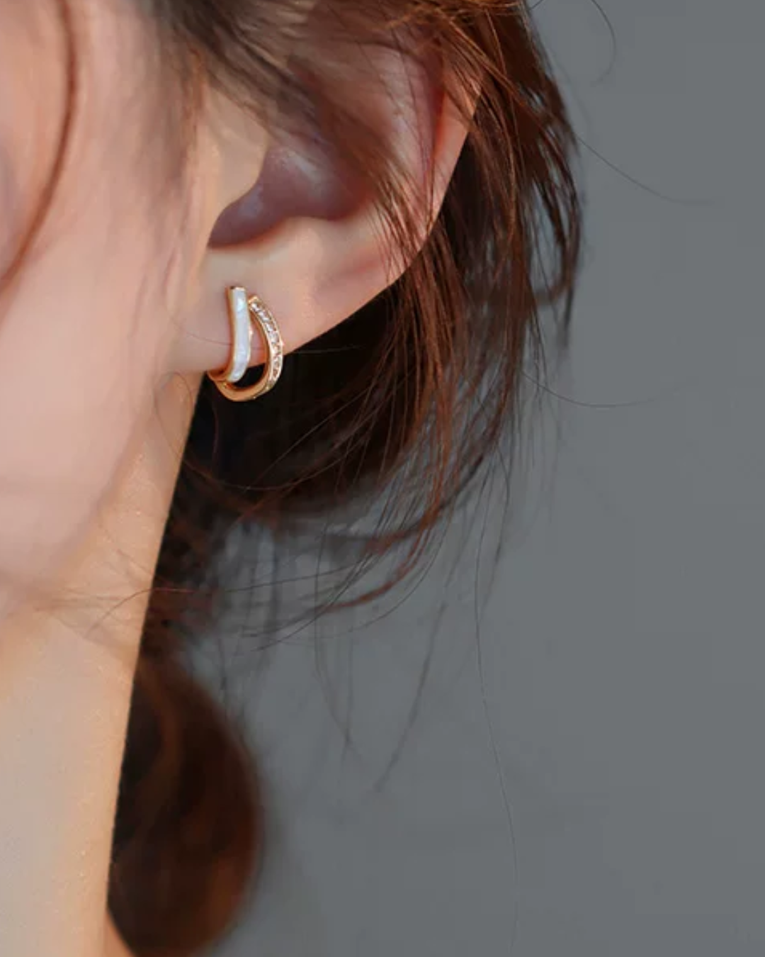 Crystal フープピアス