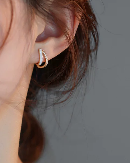 Crystal フープピアス