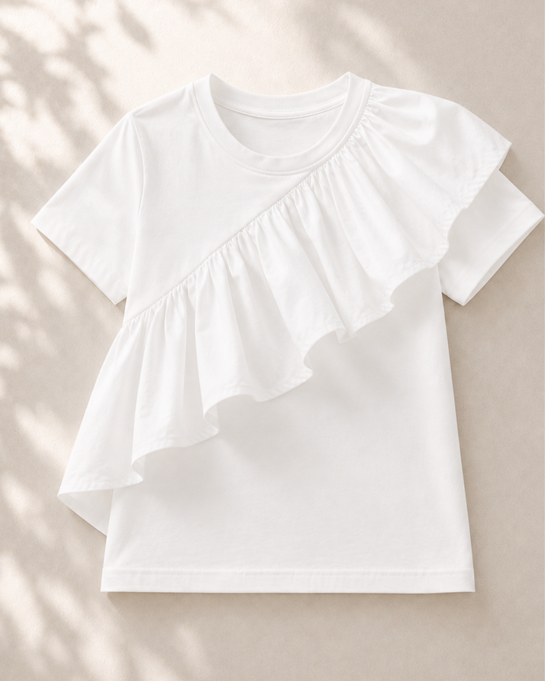 【最短発送SM】ボリュームフリルデザインTシャツ