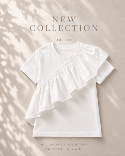 【最短発送SM】ボリュームフリルデザインTシャツ