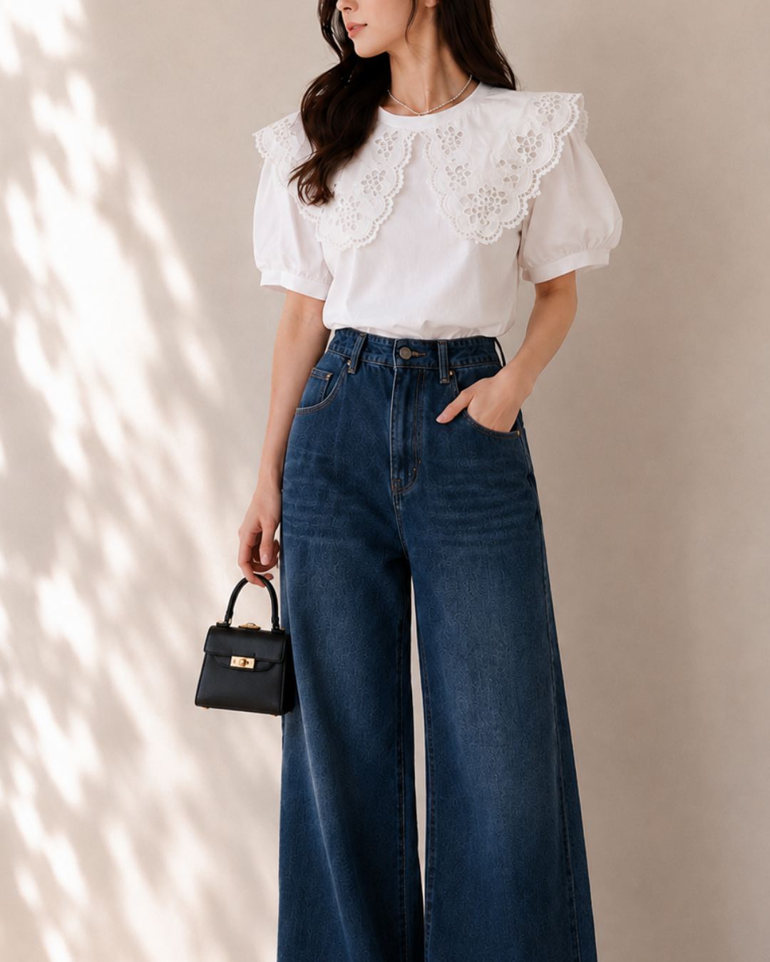 Fleur Lace フラワーレースカラートップス