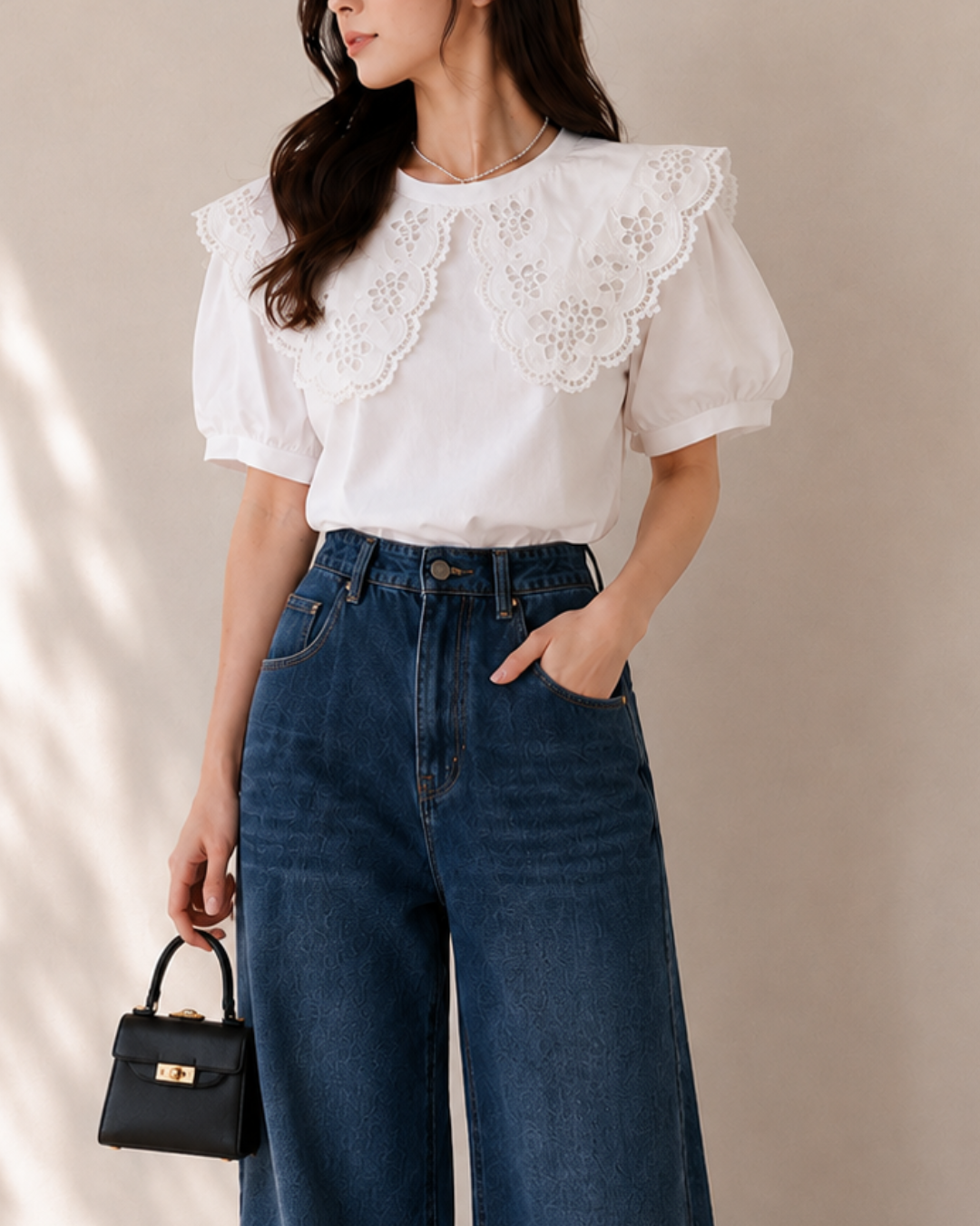 Fleur Lace フラワーレースカラートップス