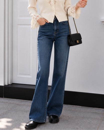 美シルエットフレアデニムパンツ（157㎝～163㎝の方向け）