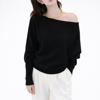 Spring Soft Off-Shoulder Knit