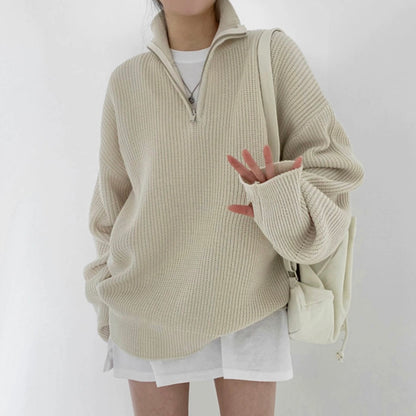 Half Zip Luxe Knit Pullover