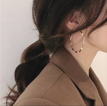 Wave Twist Hoop Earrings