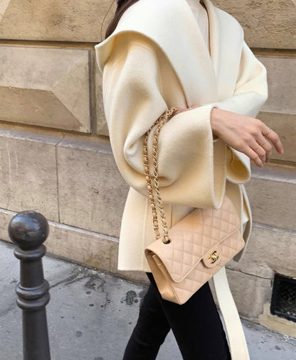Chic Cozy Hooded Wrap Coat
