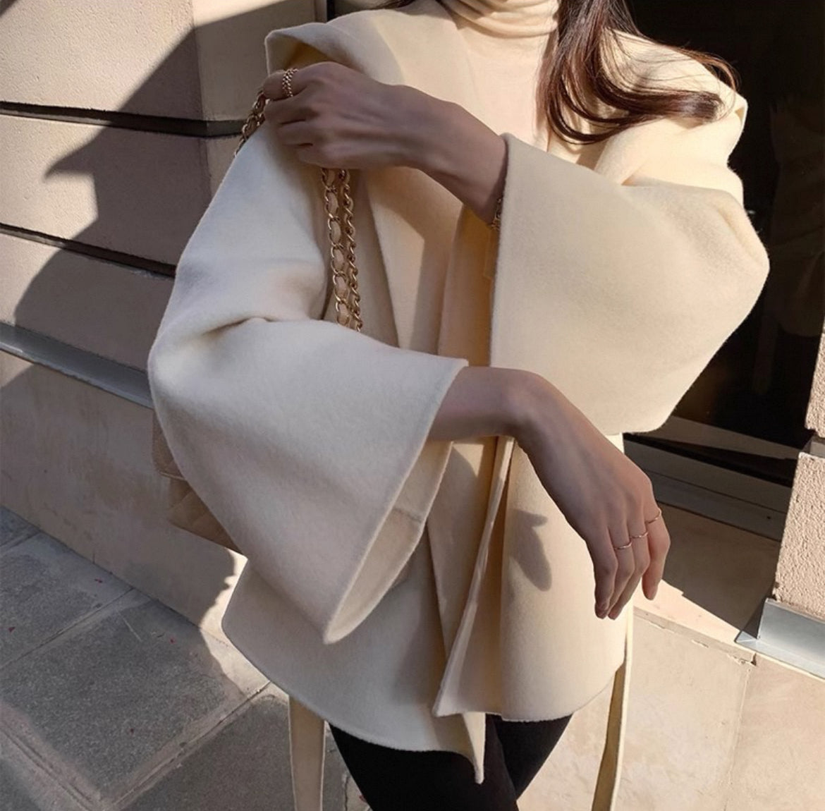 Chic Cozy Hooded Wrap Coat