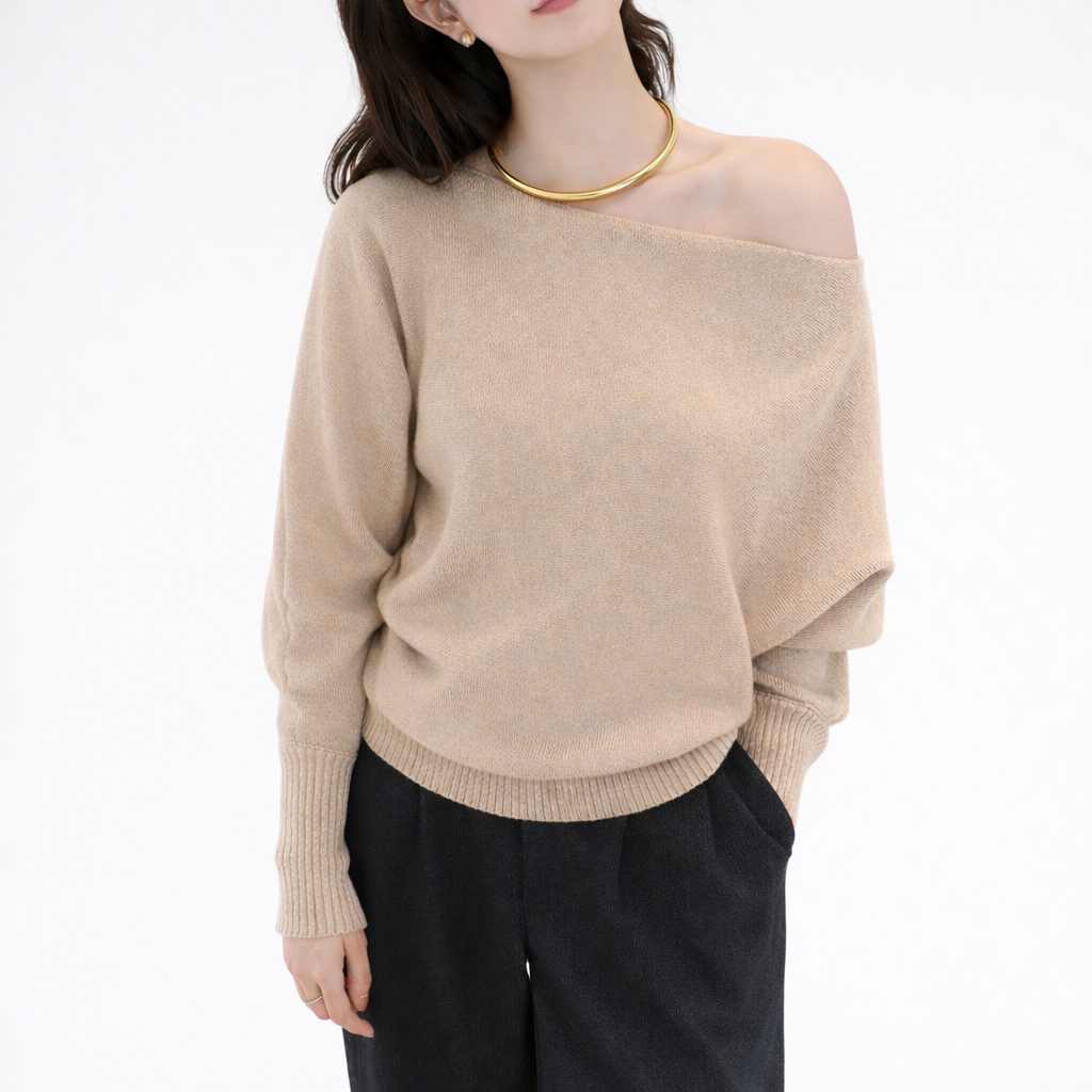 Spring Soft Off-Shoulder Knit