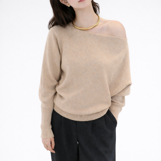 Spring Soft Off-Shoulder Knit