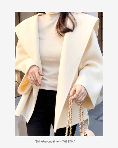 Chic Cozy Hooded Wrap Coat