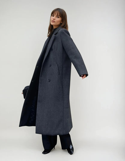 Premium Wool Blend Long Coat【GraySサイズ最短発送あり】