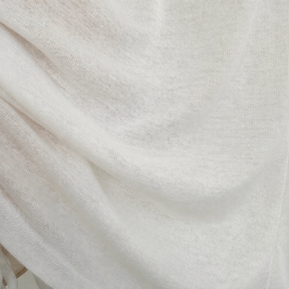 Sheer Draped Side-Drawstring Top