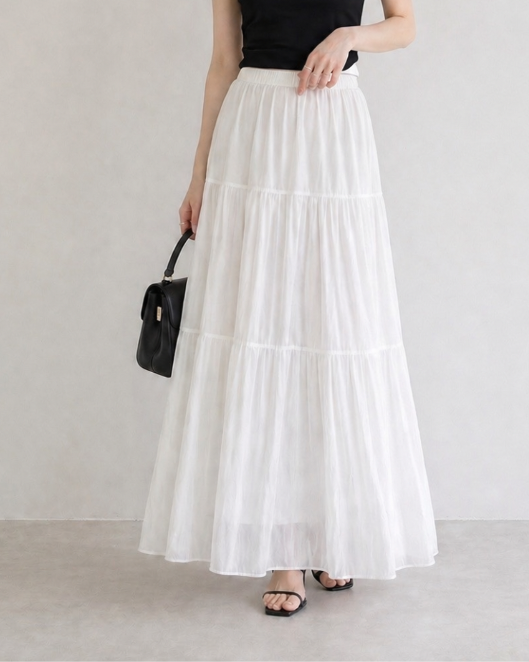 【Airy Pleats Long Skirt】