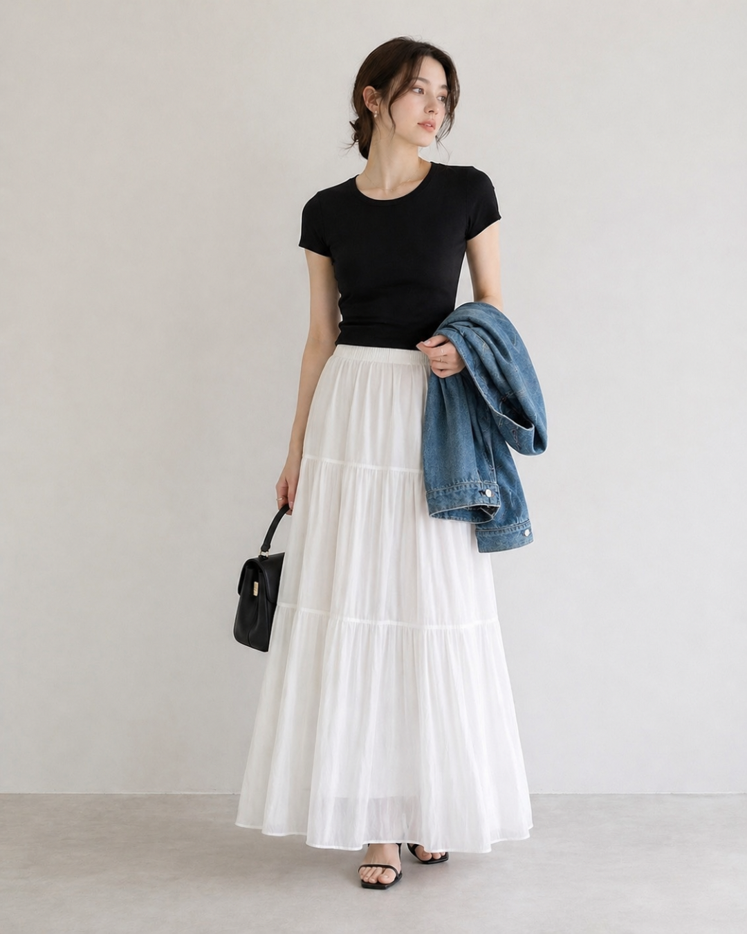 【Airy Pleats Long Skirt】