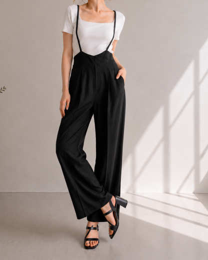 【Classy Form Suspender Pants】