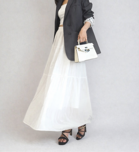 Airy Pleats Long Skirt