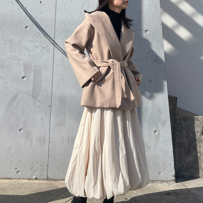 Chic Cozy Hooded Wrap Coat