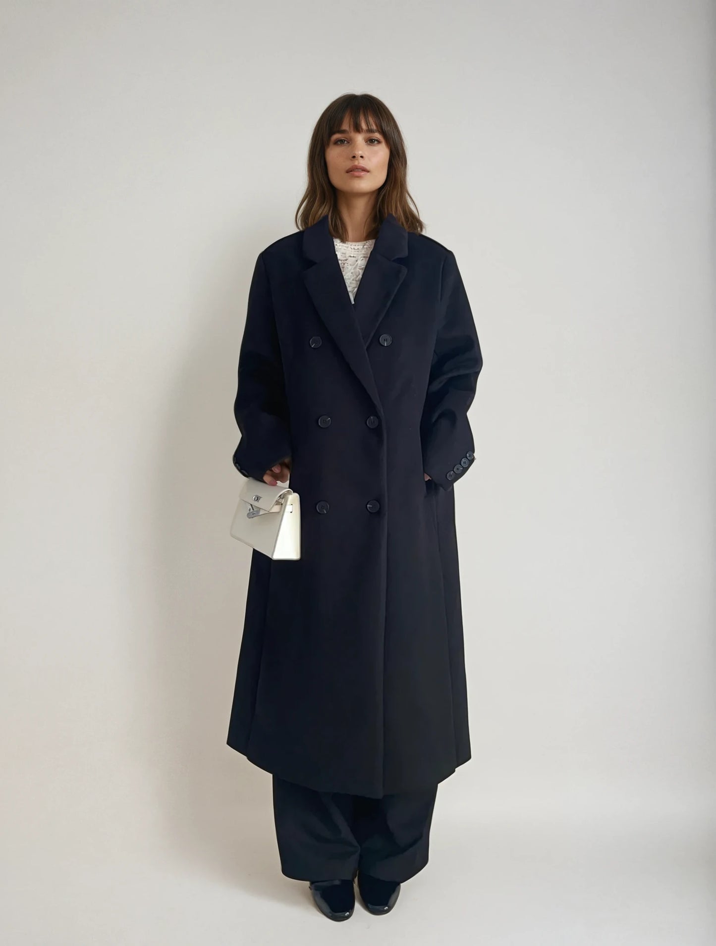Premium Wool Blend Long Coat
