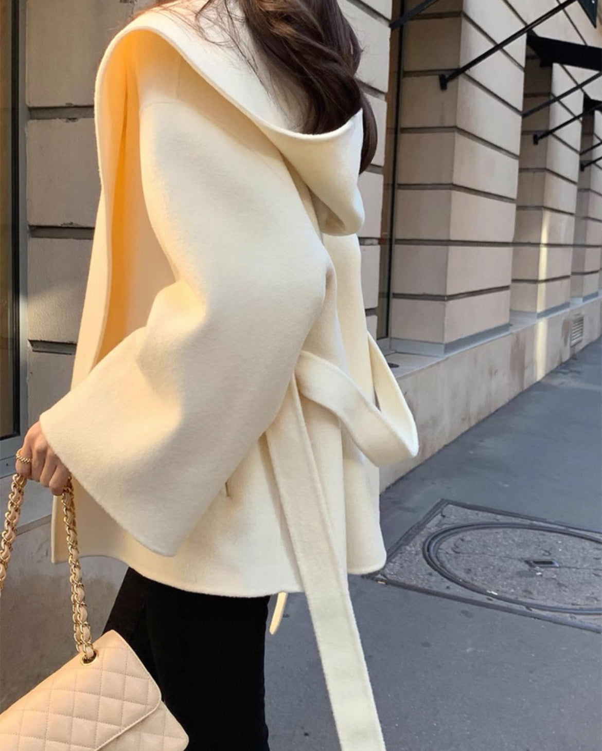 Chic Cozy Hooded Wrap Coat