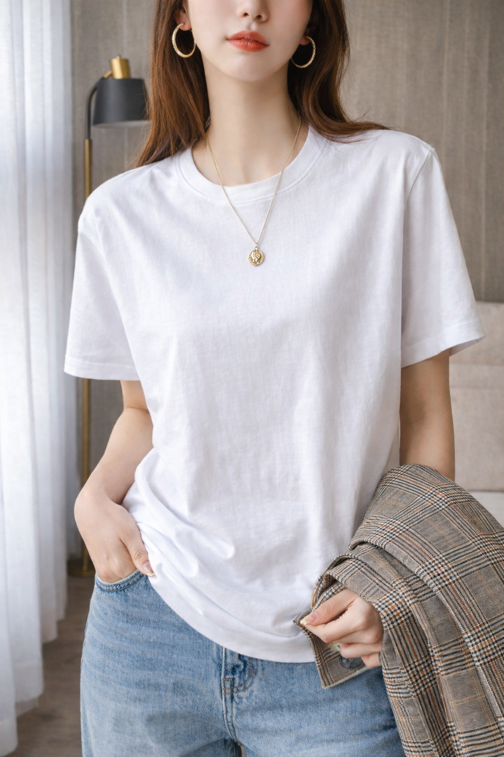 Classic Fit Cotton100% Tシャツ