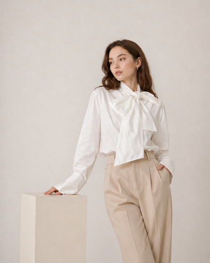 Bow Tie Elegant Blouse