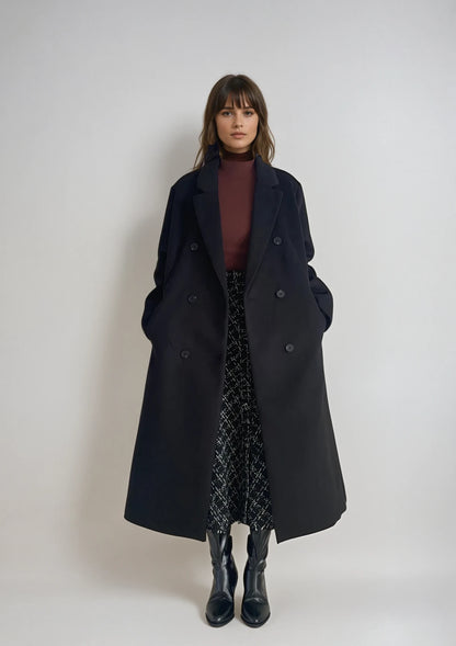 Premium Wool Blend Long Coat