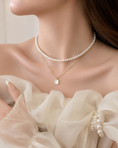 Élodie Layered パールネックレス２ピースSET