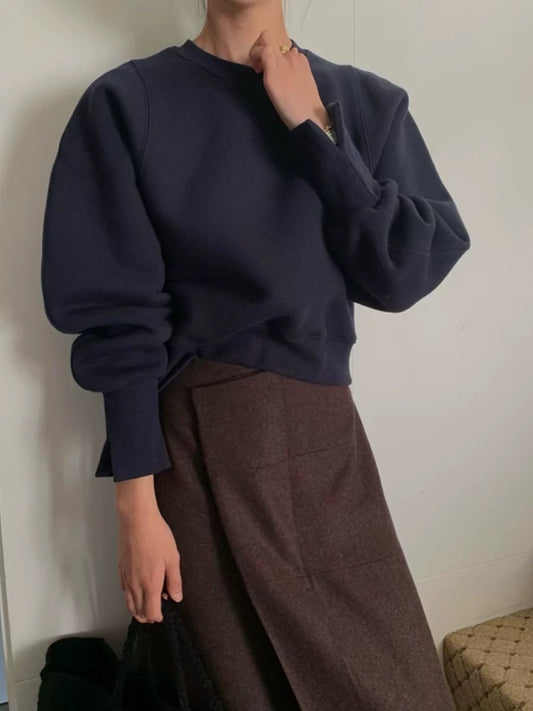 肉厚・裏起毛 ボリュームスリーブトレーナー