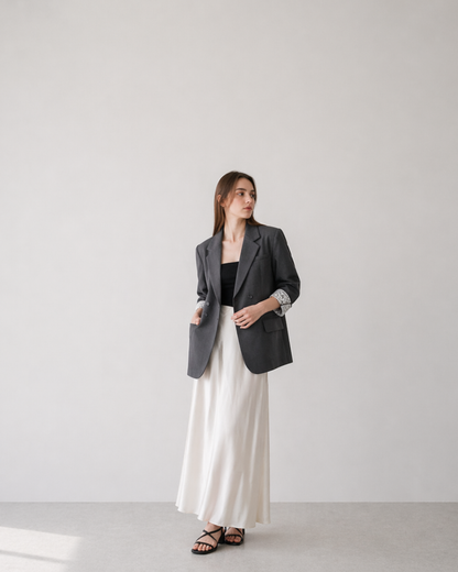 Satin-Like Flare Skirt