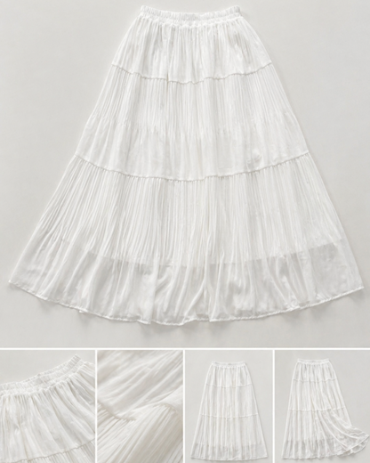 【Airy Pleats Long Skirt】