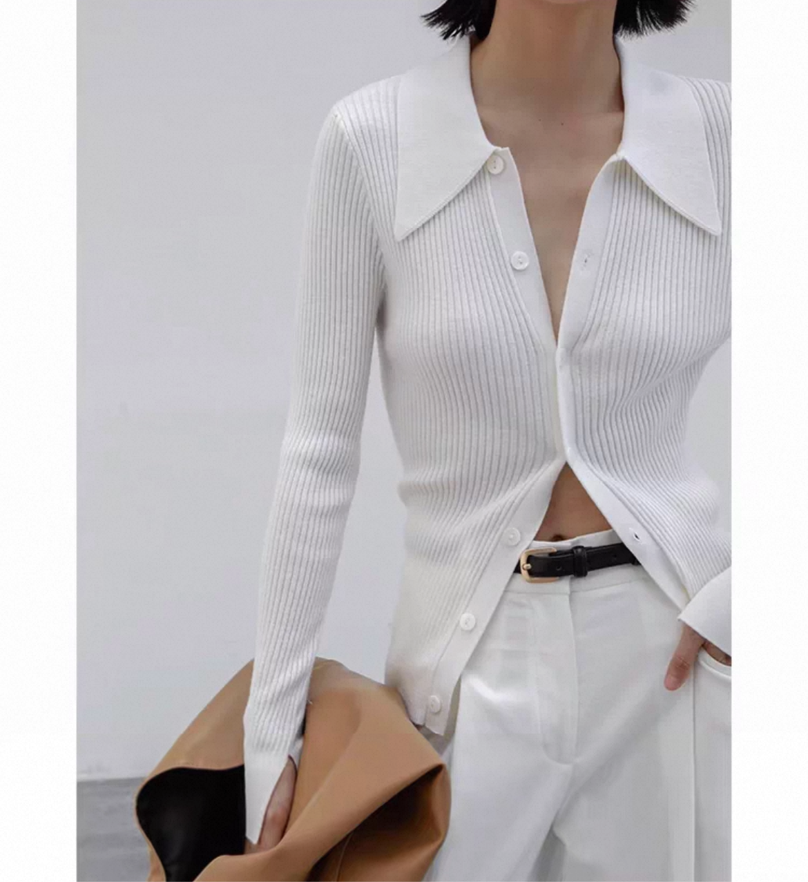 Premium Polo Knit Cardigan