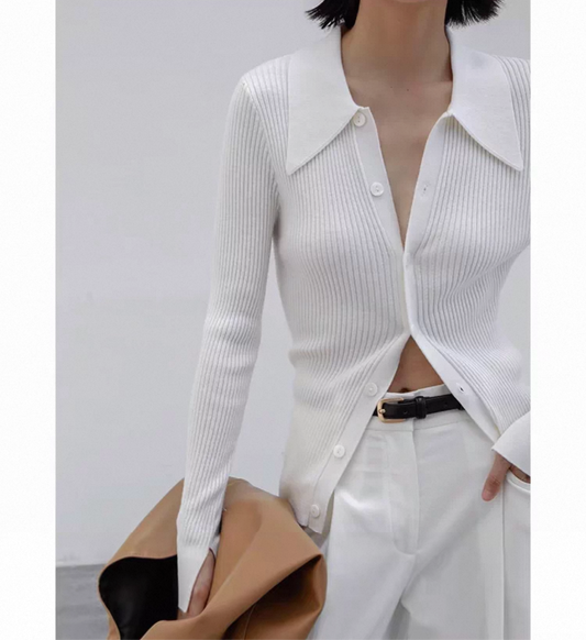 Premium Polo Knit Cardigan